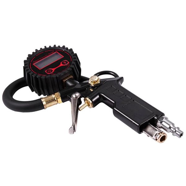 

digital tire inflator pressure gauge air compressor pump quick connection truck with led lighting truck motorcycle