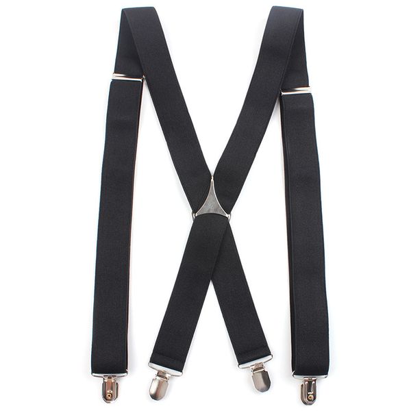 

3.5cm width men's harness 4 clip x-type gentleman suspenders elastic double shoulder strap trousers clothing accessories, Black;white