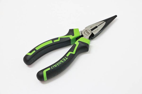 

tesibao 150mm long nose pliers industrial grade pliers cutter stripper cheetah series tools cr-v pliers for cut