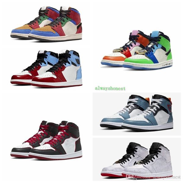 

2019 release first class brand high og 1 meant to fly black red unc basketball shoes mens womens sports sneakers