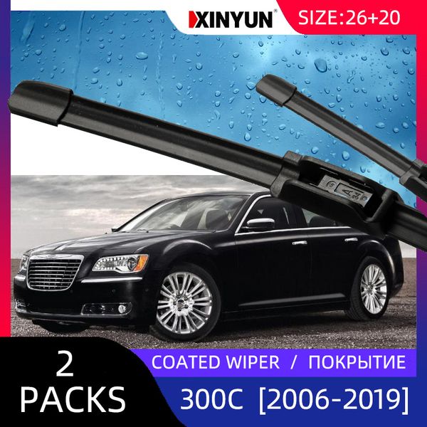 

coated wiper front wiper blades for - 300 c [2004-2019] windshield windscreen rear window 21"20
