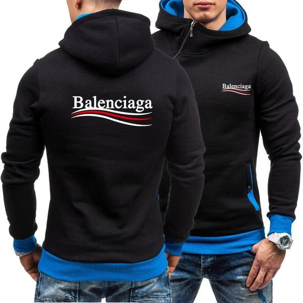 

2020 новый конструктор класса люкс мужчины женщины hoodie bαlencιaga printed марка толстовка толстовки пальто спорта повседневная рубашка сп, Black