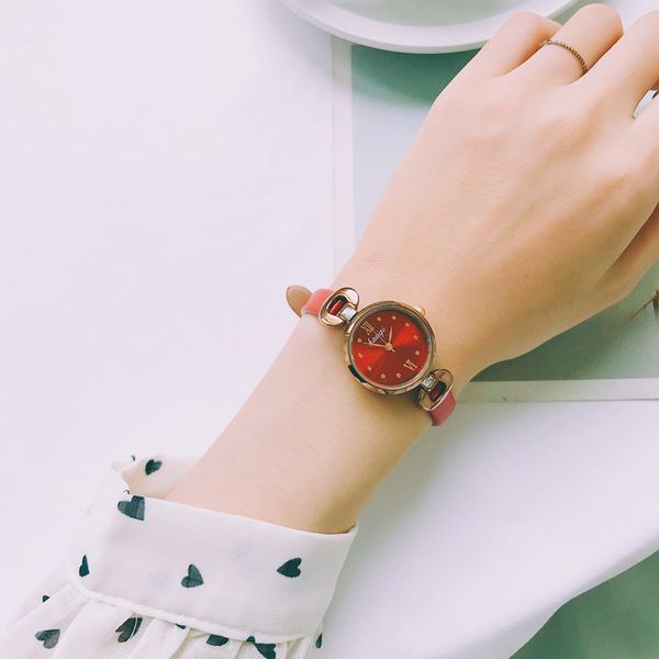 

js women quartz wristwatches casual basic super slender thinner small wrist bracelet watches female ladies watch, Slivery;brown