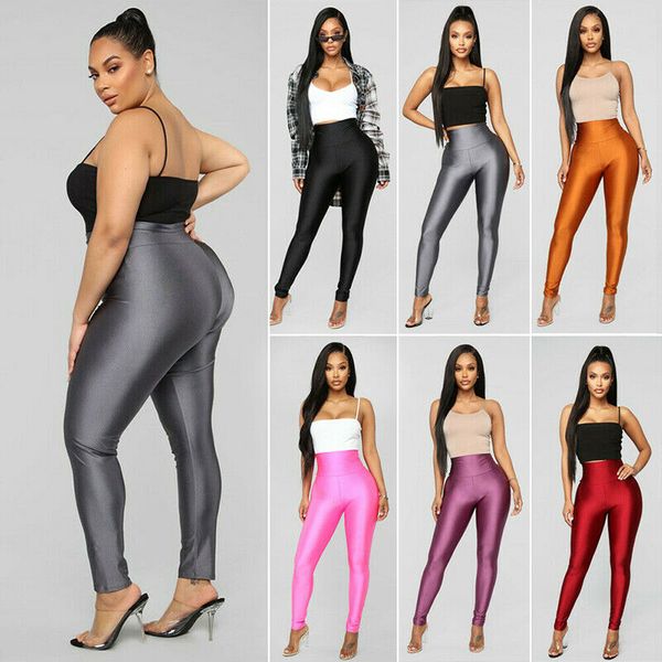 

6 colors women solid slim yoga pants female running gym workout fitness stretch pants high waisted capris outfits, White;red