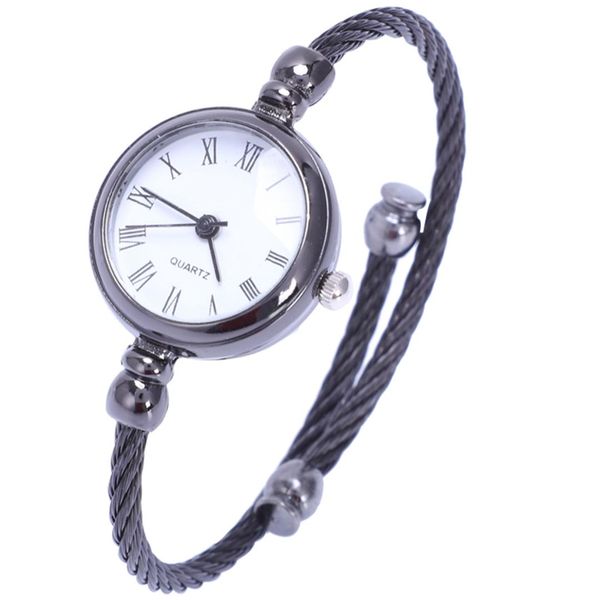 

ulzzang women's fashion diamond bracelet watches stylish quartz watch women woman clock, Slivery;brown