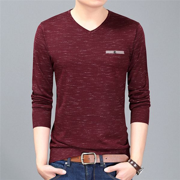 

neck sleeve spring v long men designer fashion casual clothes mens men sweater loose size knitted plus t-shirts otovx, Black