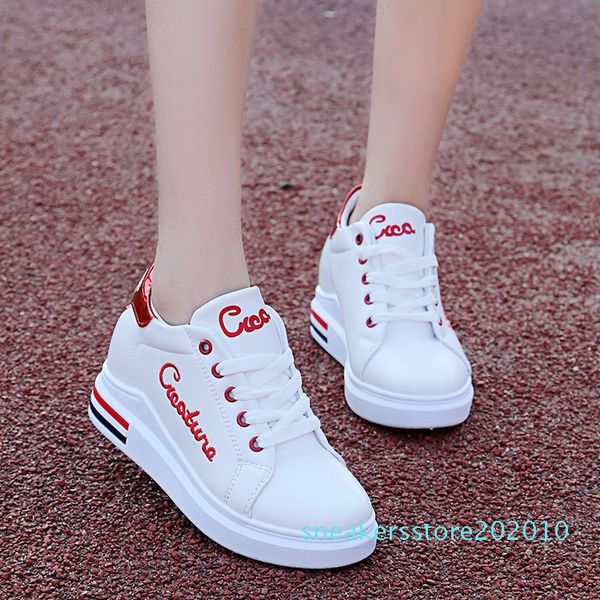 

2020 new spring and autumn sneakers small white shoes student shoes fashion flat casual single women increase s10, Black
