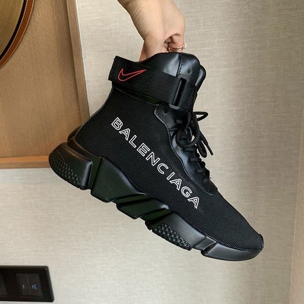 

французский бренд роскоши обувь с телячьей кожи кроссовки пары повседневная обувь мода воздуха баскетбол обувь с коробкой бесплатная доставк, Black