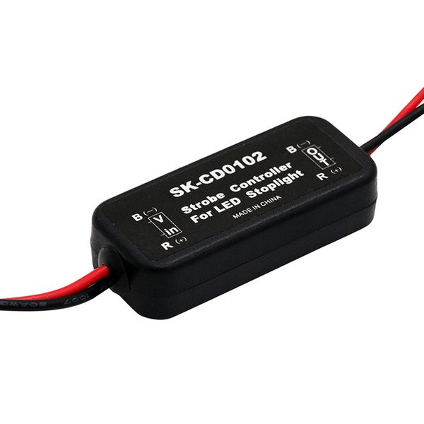 

hausnn gs-100a flash strobe controller flasher module for car led brake slight lamp cd0102 12v/24v short circuit protection