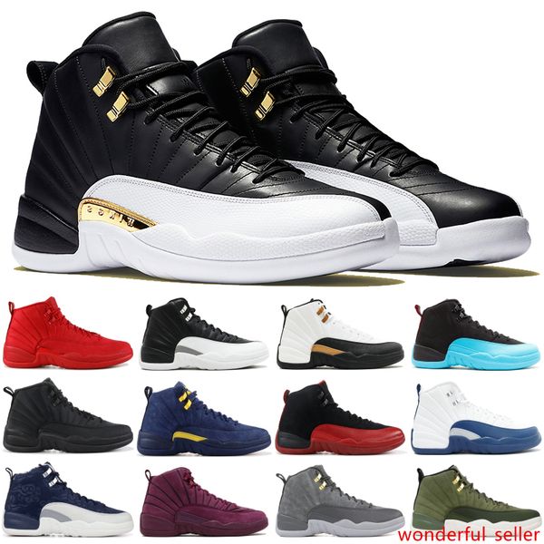 

12 gym red playoff international flight men basketball shoes 12s cny college navy winter black designer sneaker athletic shoes