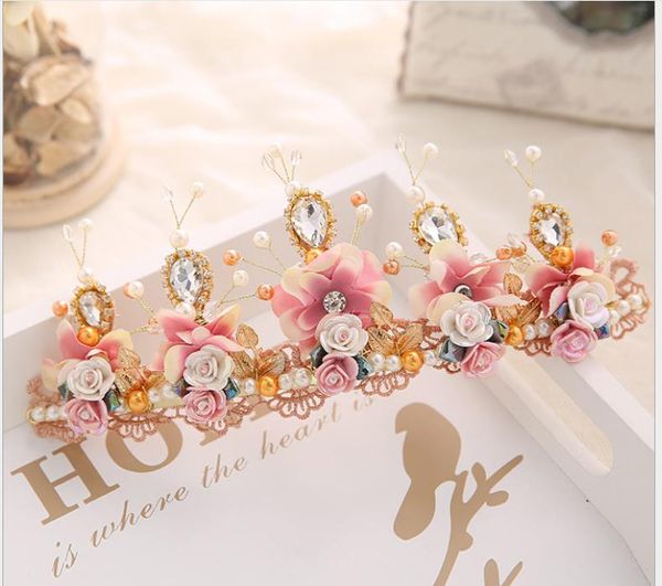 

bride wedding bridal headdress crown crystal beads crown hair accessories studio wedding jewelry, Silver