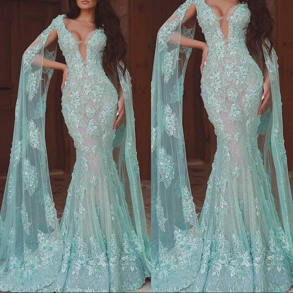 

robe 3d flowers luxury evening dresses long lace formal prom gowns deep v neck long dresses dubai mother of the bride dress, Black;red