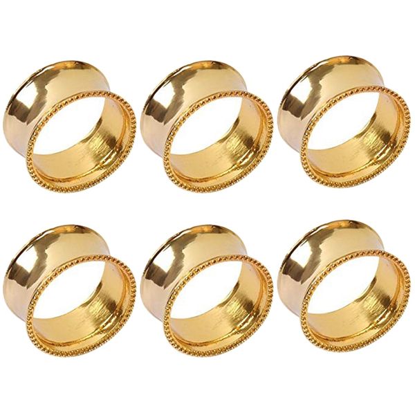 

napkin rings 6 pcs set dining table setting bridal napkins glossy holder adornment for party wedding dinner occasio