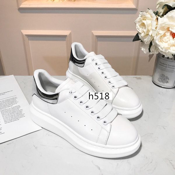 

promotion fashion casual shoes flats fashion thick sole leather walking shoes outdoors daily dress party sneakers 4, Black