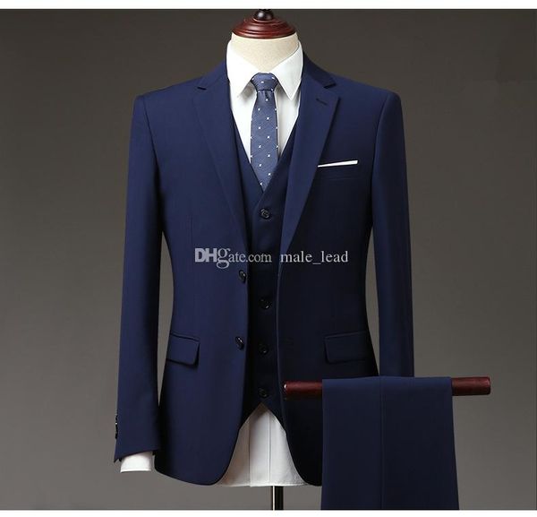 

handsome groomsmen notch lapel groom tuxedos mens wedding dress man jacket blazer prom dinner 3 piece suit(jacket+pants+tie+vest) a34, Black;gray