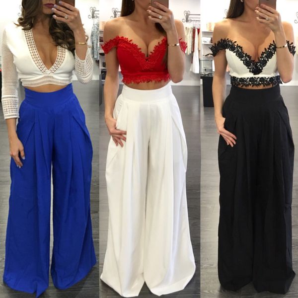 Compre Moda Nuevos Pantalones Lapiz Sueltos De Gasa Blanca Para