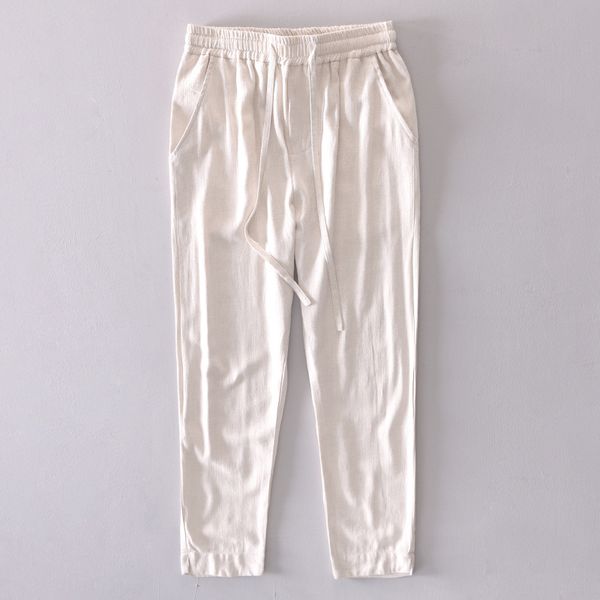 

men's straight full pants trousers casual slim leg pencil pants men elastic waist male fashion drwasrting pt-379, Black