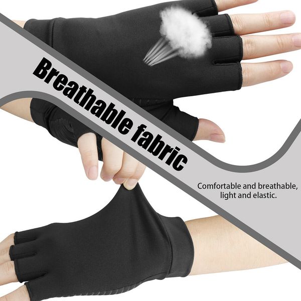 

copper fiber compression arthritis gloves pain relief wrist joints support brace dc120