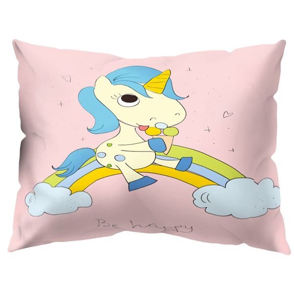 

30x50cm cartoon unicorn pillow case childlike rainbow cute print cushion cover decorative throw pillowcase car sofa home decor