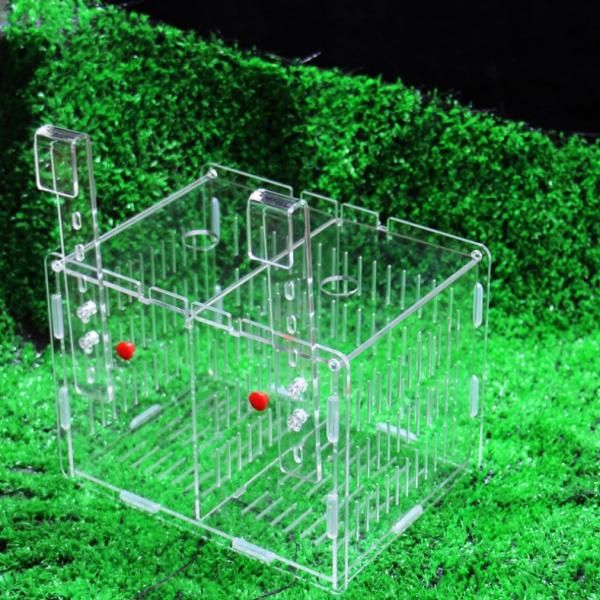 

пластиковый многофункциональный прозрачный аквариум разведение двойных гуппи изоляция коробка танк