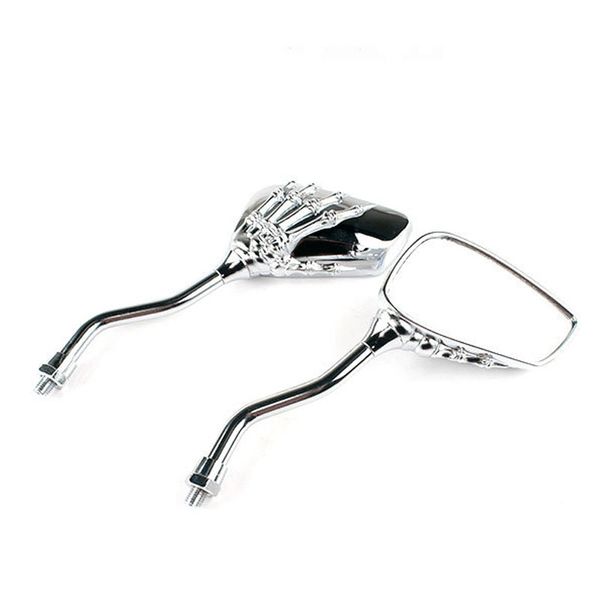 

2 pcs universal motorcycle rearview mirror with screw aluminium alloy scooter skeleton hand refit motorbike side mirrors m8617