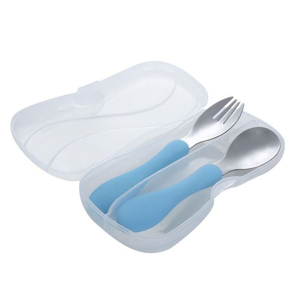 

life children stainless cutlery set with spoon fork and travel case
