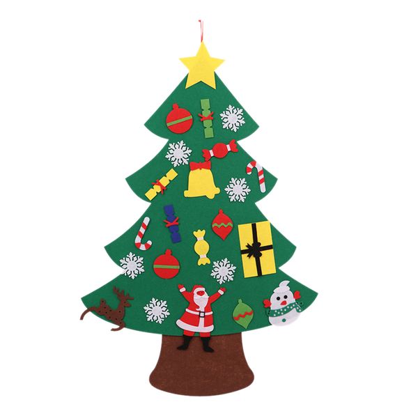 

power felt christmas tree with lovely ornaments door wall hanging decoration new year christmas-abux