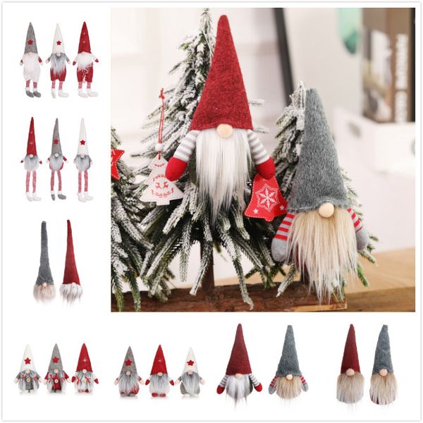 

24 styles christmas window dolls no face dolls no face santa claus european style faceless plush doll kids novelty gift toys