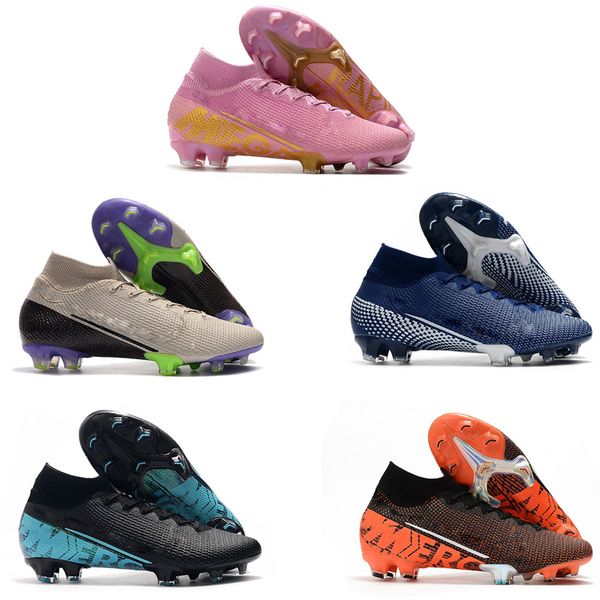

waterproof mens boys soccer cleats superfly 7 elite se fg football boots cr7 neymar soccer shoes mercurial vapors 13 size 39-45 exquisite