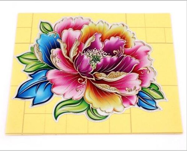 

073 peony blossoming body reflective stickers pvc car stickers cute fun cartoon car stickers