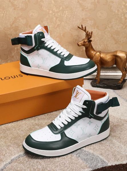 

20ss mens high casual sneakers 2019 fashion man hip-hop shoes red blue lace-up flats male ankle boots, Black