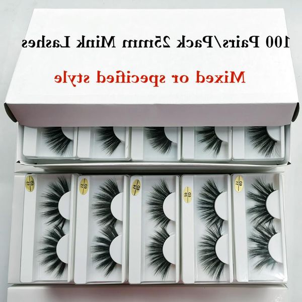 

25mm lashes wholesale 20/30/50/100 pairs 25 mm false eyelashes thick strip mink lashes bulk makeup dramatic long mink eyelashes