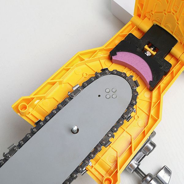 

chainsaw teeth sharpener sharpens portable durable easy power sharp bar-mount fast grinding chainsaw chain sharpener tool
