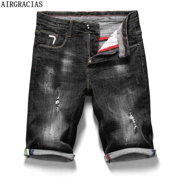 

airgracias 2019 new arrive shorts men jeans brand-clothing retro nostalgia denim bermuda short for man black jean size 28-40, Blue