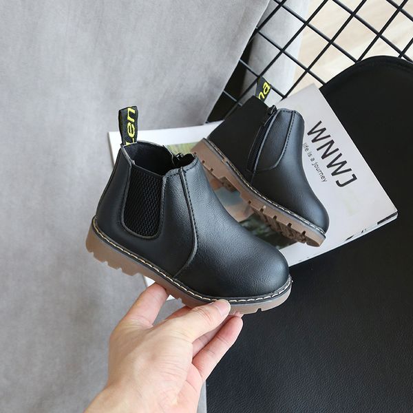 

осень весна зима дети малышей мальчики девочки кроссовки ребенок мальчик девочка теплый мартин сапоги кожаные сапоги малышей детская обувь, Black;grey