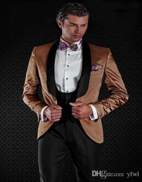 

classic velveteen tuxedos groom wedding men suits mens wedding suits tuxedo costumes de smoking pour hommes men(jacket+pants+tie+vest) 232, Black;gray