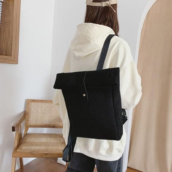 

fashion women suede shoulder bag backpack student messenger bag travel
