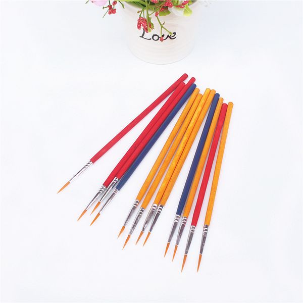 

small Gouache Watercolor paint Oil Painting Nail Art Pen Nylon yellow Hair Brushes Multi-functional soft tip pen
