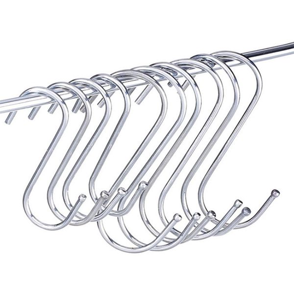 

s shape metal hanging hook no trace storage hook stainless steel storage hanger bathroom racks kitchen bedroom accessory s m l vt0309