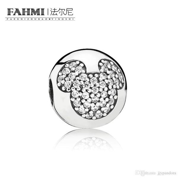 

fahmi 100% 925 sterling silver 1:1 original 791449cz authentic temperament fashion glamour retro safety buckle wedding women jewelry, Black