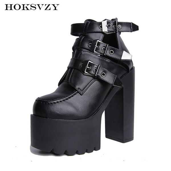 

hoksvzy rwomen shoes winter single shoes 14 cm waterproof platform europe and america nightclub high boots zyw-653-6, Black