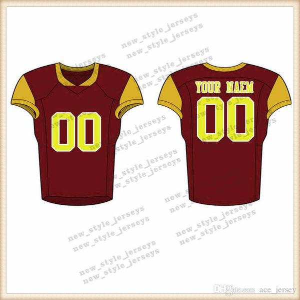 

203Men 2019 Youth Football Jerseys Army Green Wine Red Embroidery Logos Stitched Custom Any name Any number Jerseys