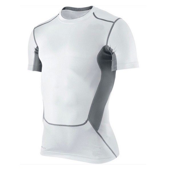 

6 colors men compression under base layer gear wear shirt tight, White;black