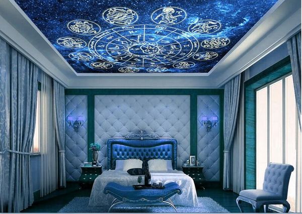 

wdbh 3d ceiling murals wallpaper custom p mural twelve constellation compass living room sky home decor 3d wall murals for walls 3 d