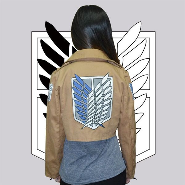 

хеллоуинская атака костюма на titan jacket shingeki нет kyojin legion coat косплея эрен levi куртки плюс размера косплея как фантазии, Black;red