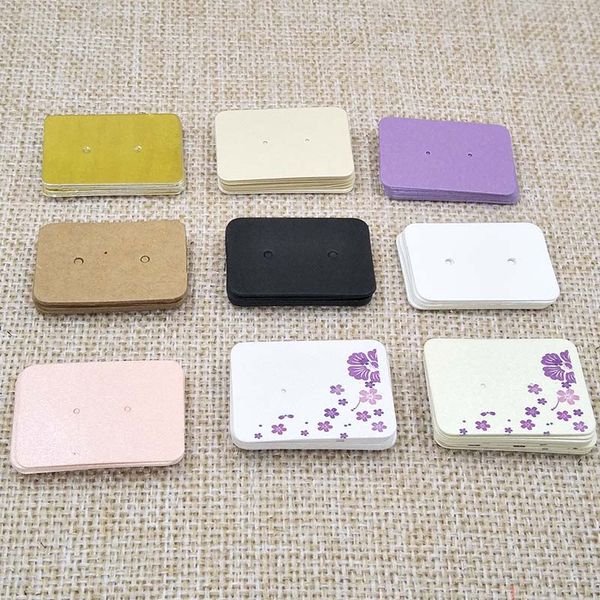 

heap Garment Tags Pretty pearl paper stud earring packing card small jewelry earring display card tag 100pcs size 3.5*2.5cm custom cost e...