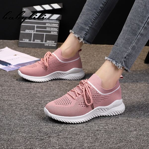 

zapatos de mujer tenis feminino 2019 summer breathable womens light shoes flat slip on comfortable female shoes, Black