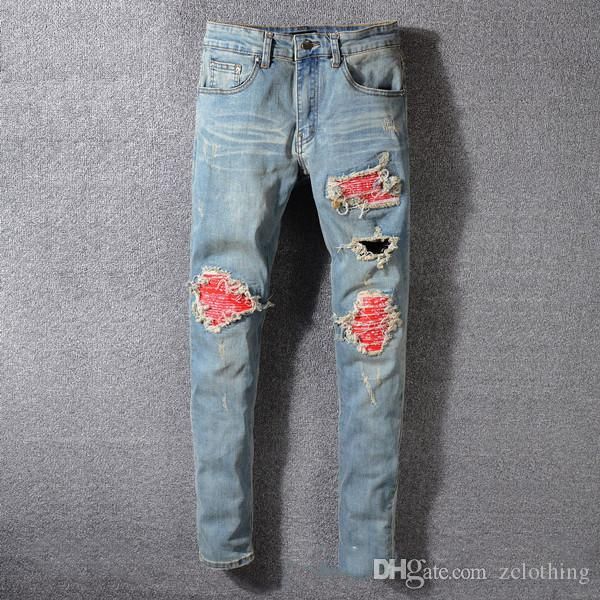 

2019 brand jeans mens designer jeans fashion clothing men denim black jeans embroidery pants fashion mens designer sweatpants, Blue