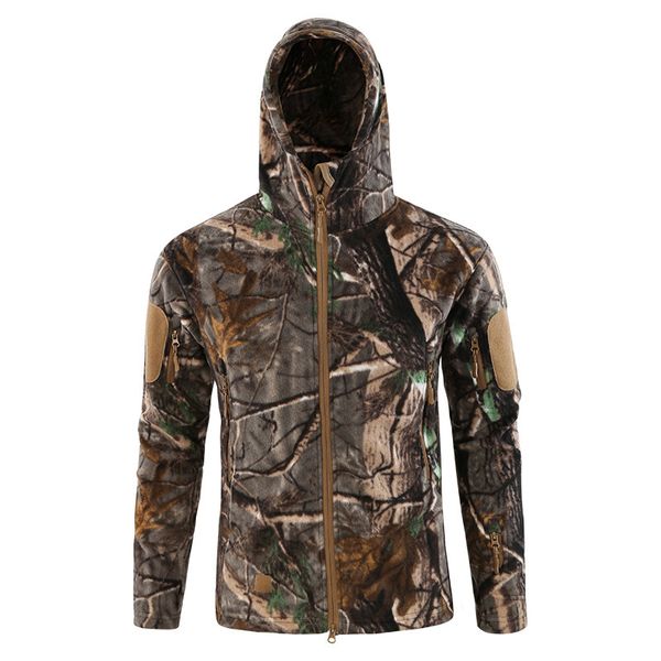 

city tactical fleece thick warm breathable camouflage jacket men winter outdoor hiking climbing cycling thermal windproof coat, Blue;black