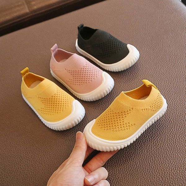 

children boy girl shoes knitting non-slip shoes sock floor foot short socks 3colors c0619-002 21-26 1-3years tx08, Pink;yellow